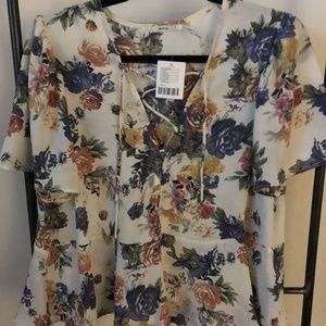 Floral Peplum Top